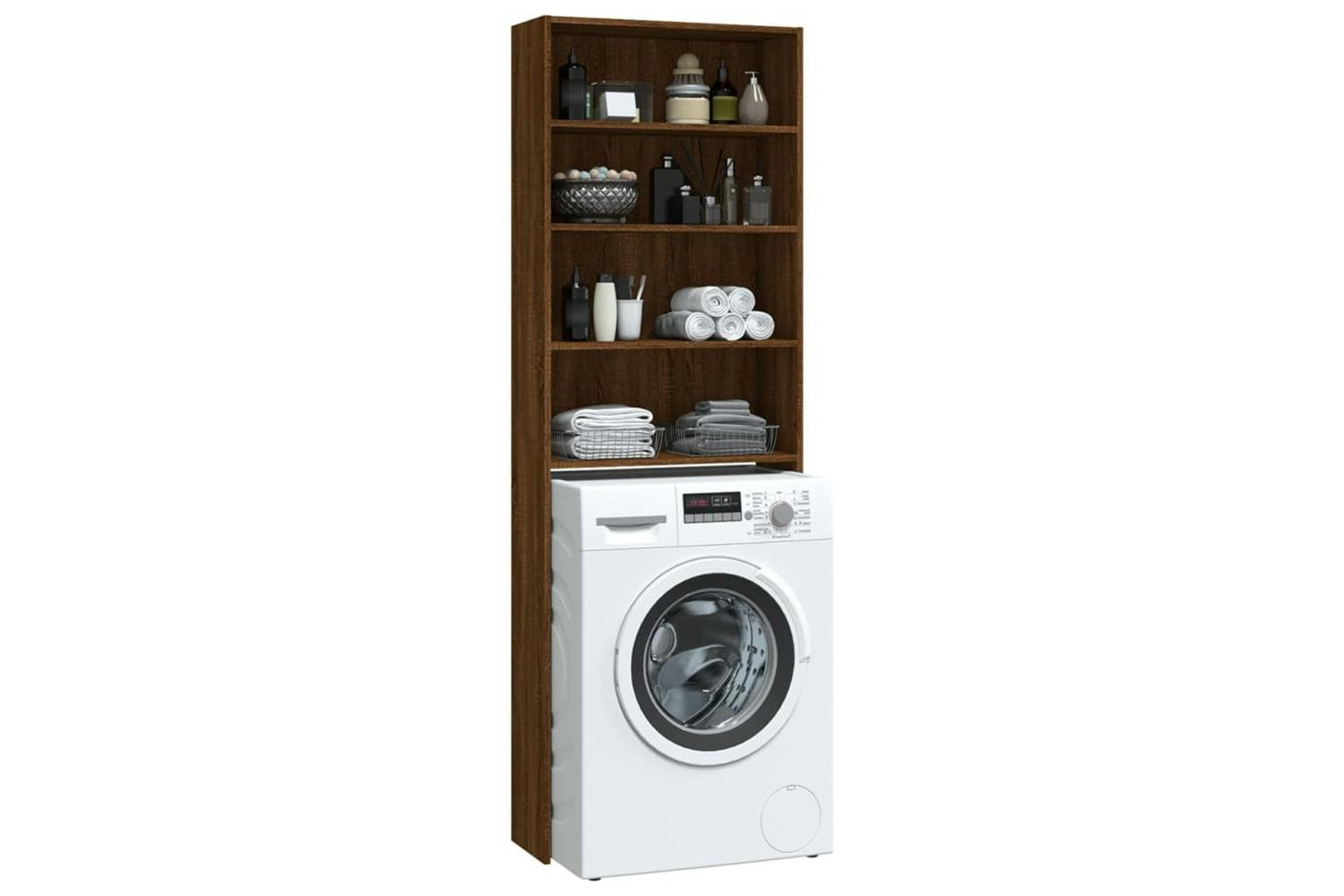 Vidaxl 815953 Washing Machine Cabinet Brown Oak 64x24x190 Cm