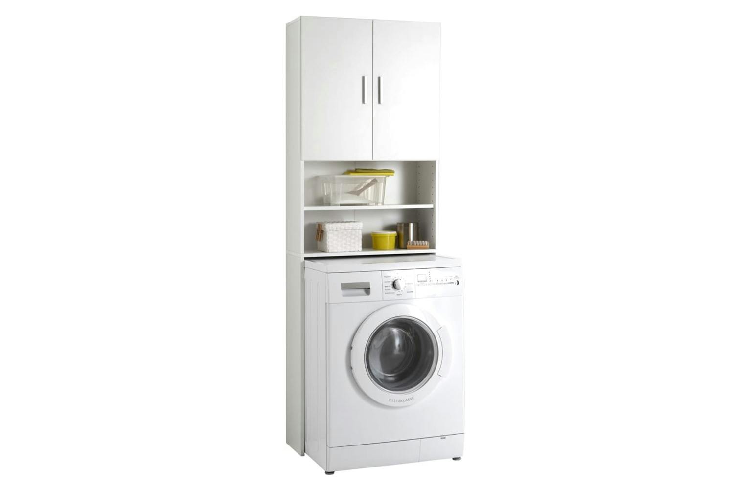 Fmd 445216 Washing Machine Cabinet With Storage Space White