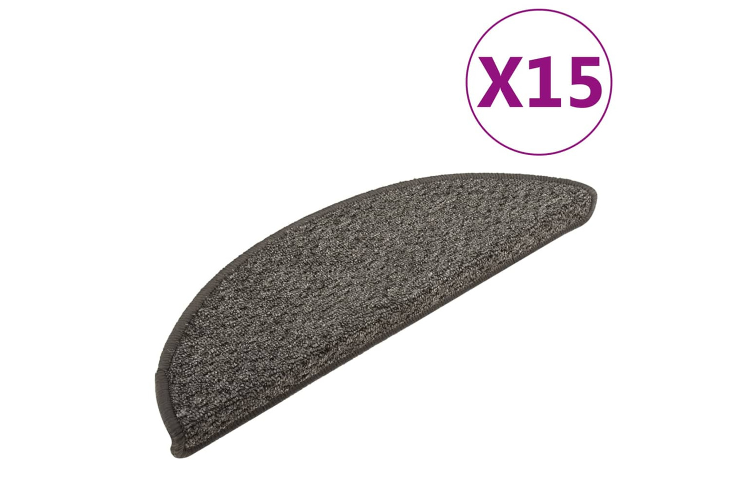 vidaXL 149891 Carpet Stair Treads 15 Pcs Anthracite 56x17x3cm