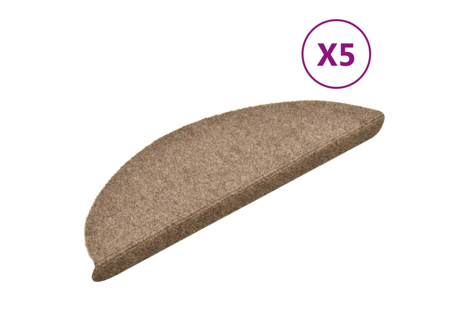 vidaXL 149692 Self-adhesive Stair Mats 5 Pcs Cream 56x17x3cm Needle Punch