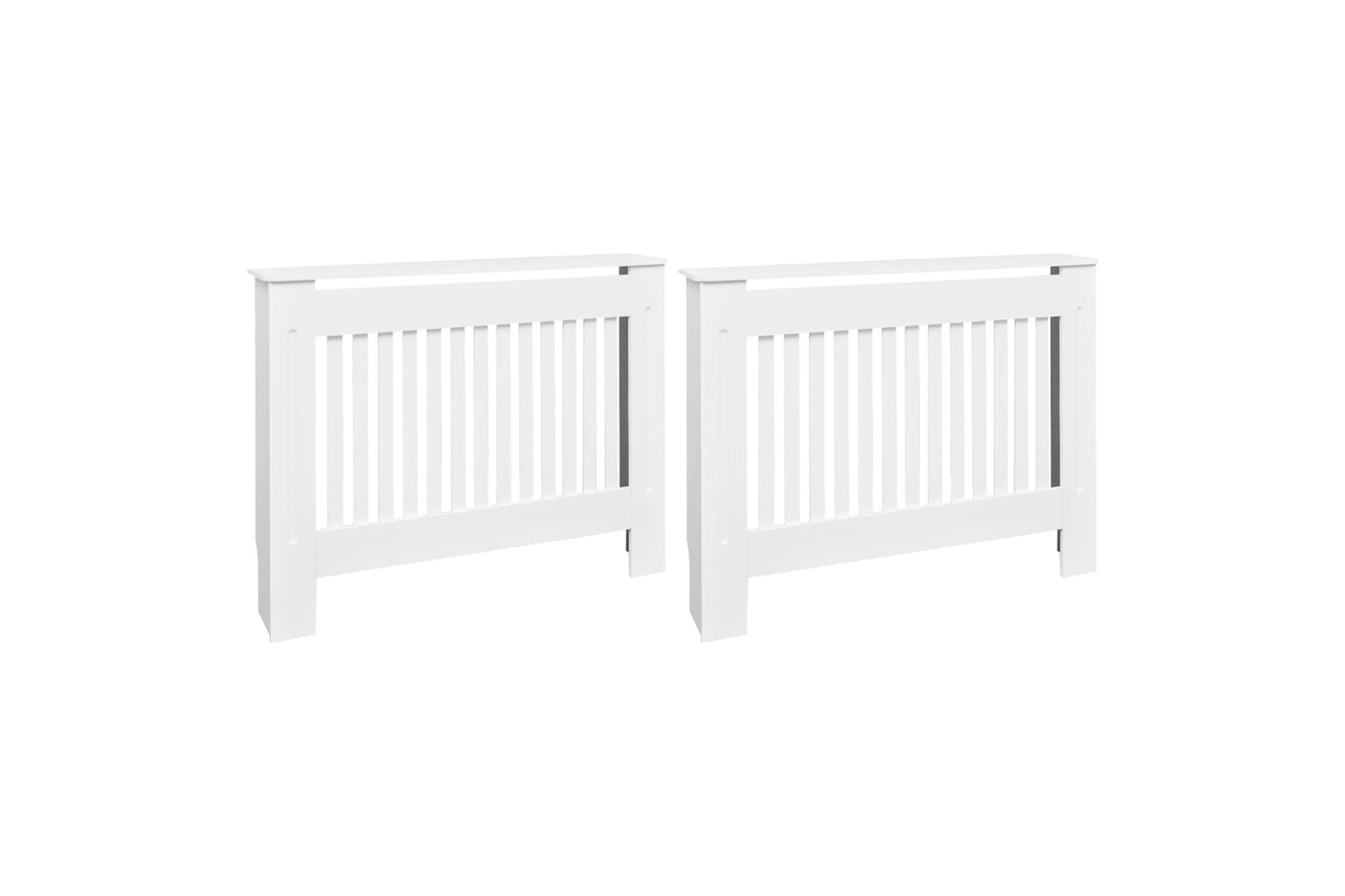 vidaXL Radiator Covers 2 Pcs White Mdf 112cm