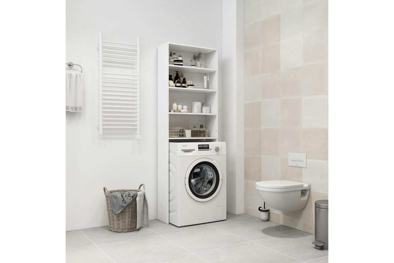 Vidaxl 808404 Washing Machine Cabinet White 64x24x190 Cm