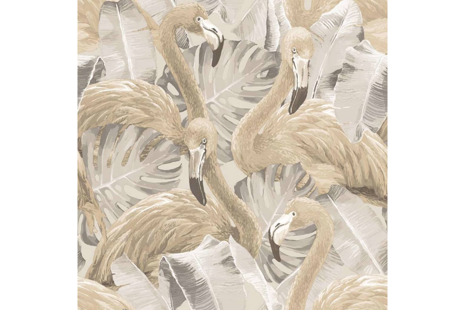Noordwand 431352 Wallpaper Flamingo And Monstera Beige