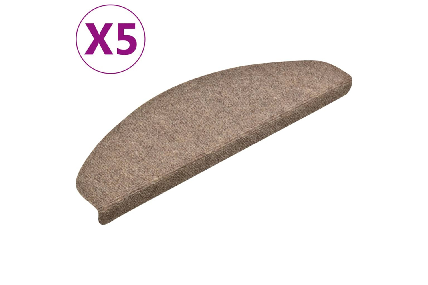 vidaXL Self-adhesive Stair Mats 5 Pcs Cream 65x21x4cm Needle Punch