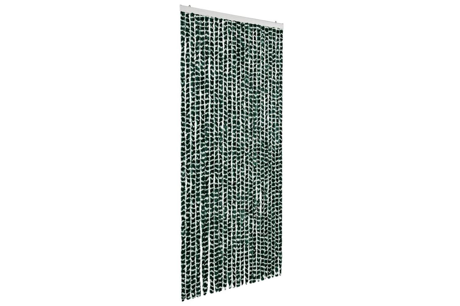 vidaXL Insect Curtain Green And White 100x220cm Chenille
