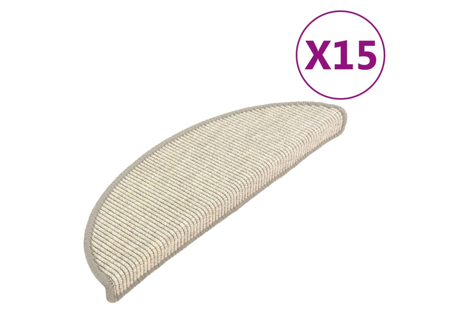 vidaXL 326895 Stair Mats Self-adhesive 15 Pcs 56x17x3cm Silver