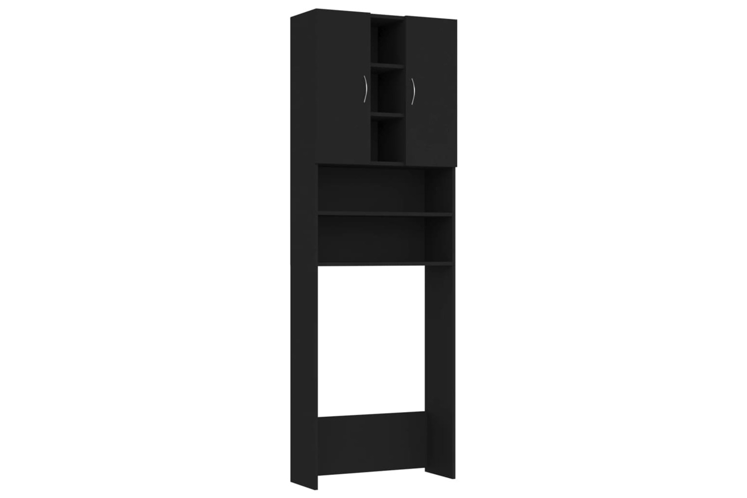 Vidaxl 808423 Washing Machine Cabinet Black 64x25.5x190 Cm