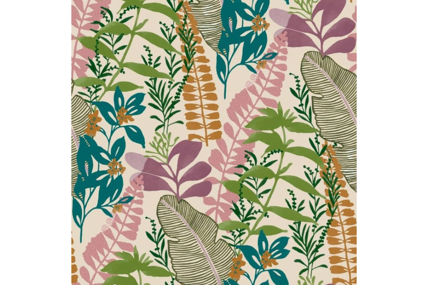 Noordwand 440438 Good Vibes Wallpaper Big Leaves Green And Pink