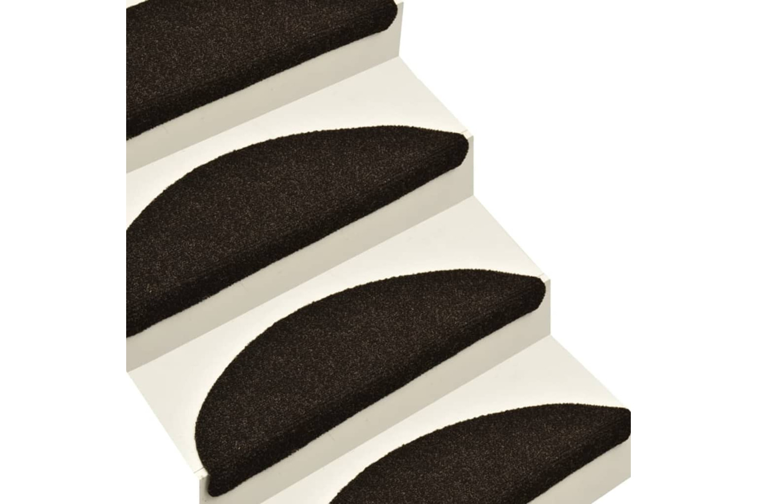 vidaXL 322348 Self-adhesive Stair Mats 15pcs Dark Brown 56x17x3cm Needle Punch