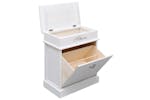 Vidaxl 284083 Shoe Cabinet White 50x28x58 Cm Paulownia Wood