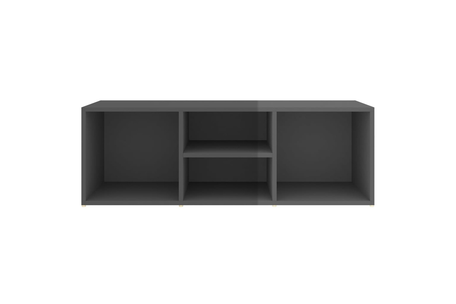 vidaXL 804471 Shoe Storage Bench High Gloss Grey 105x35x35cm Engineered Wood