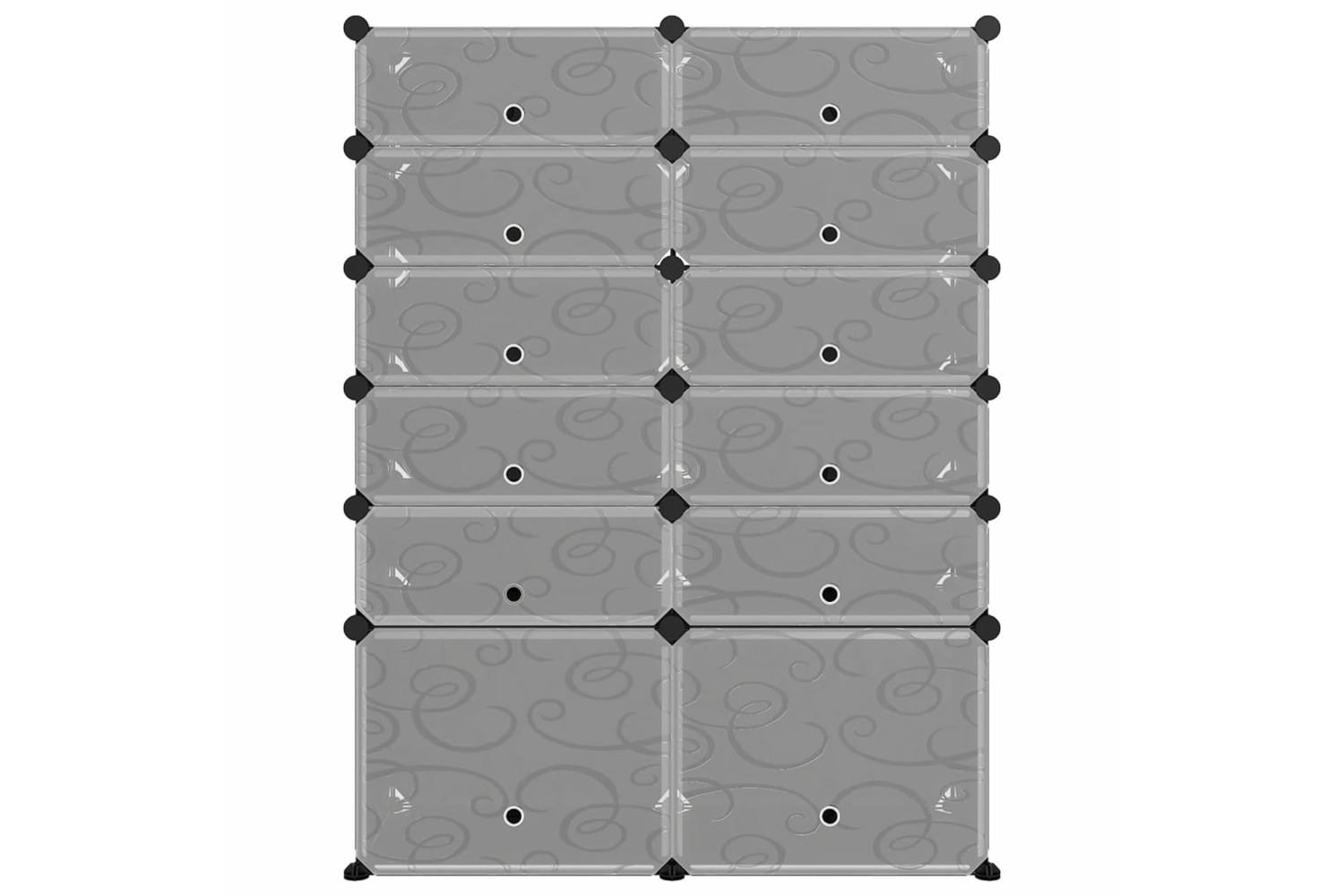 vidaXL 340565 Shoe Rack Black 94x37x125cm Pp