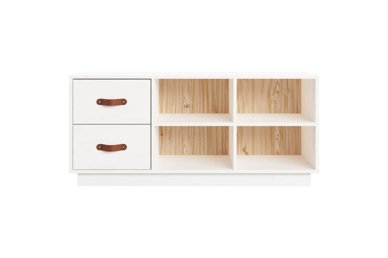 vidaXL 820178 Shoe Bench White 100x34x45cm Solid Wood Pine