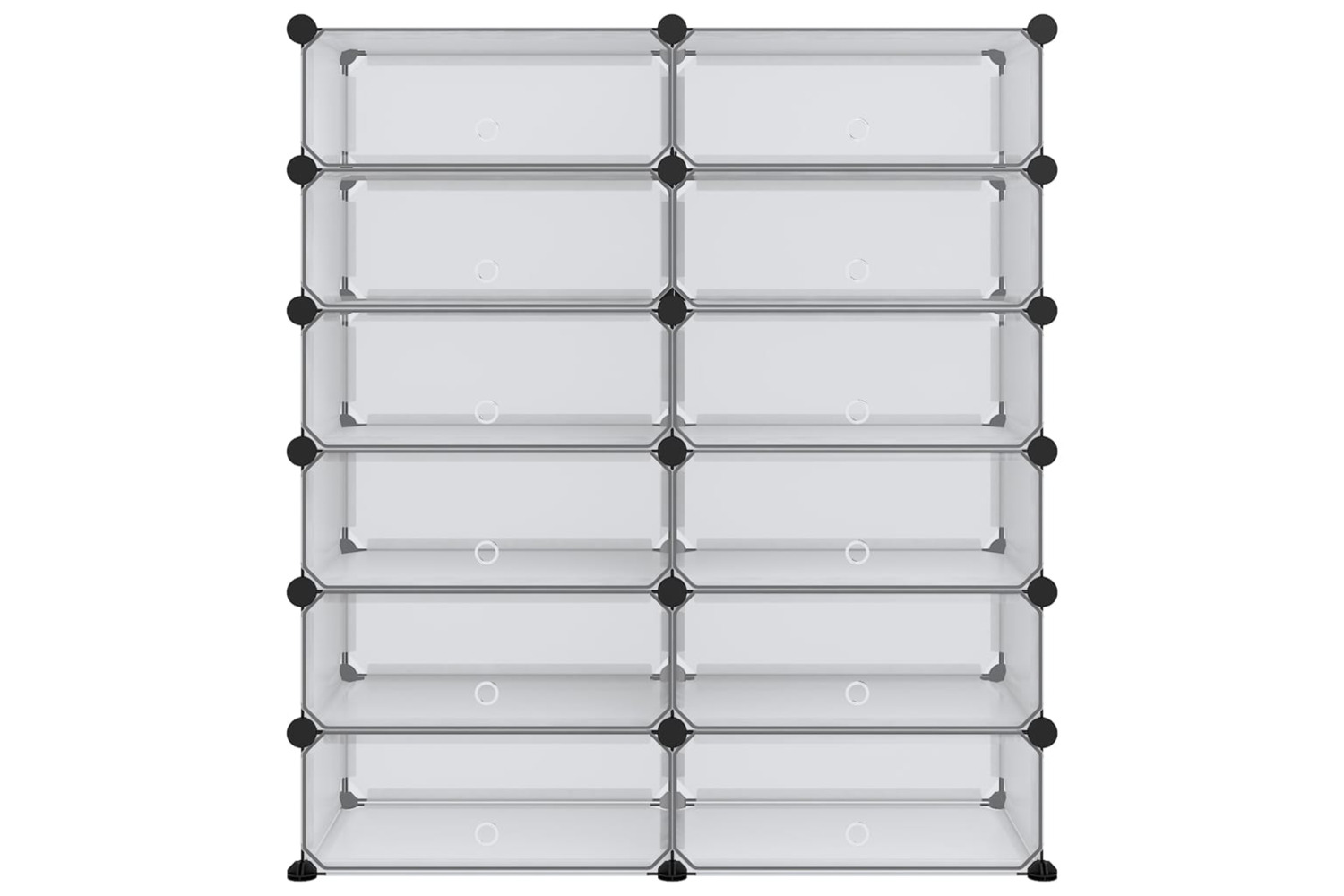 vidaXL 340564 Shoe Rack Transparent 94.5x36.5x106cm Pp