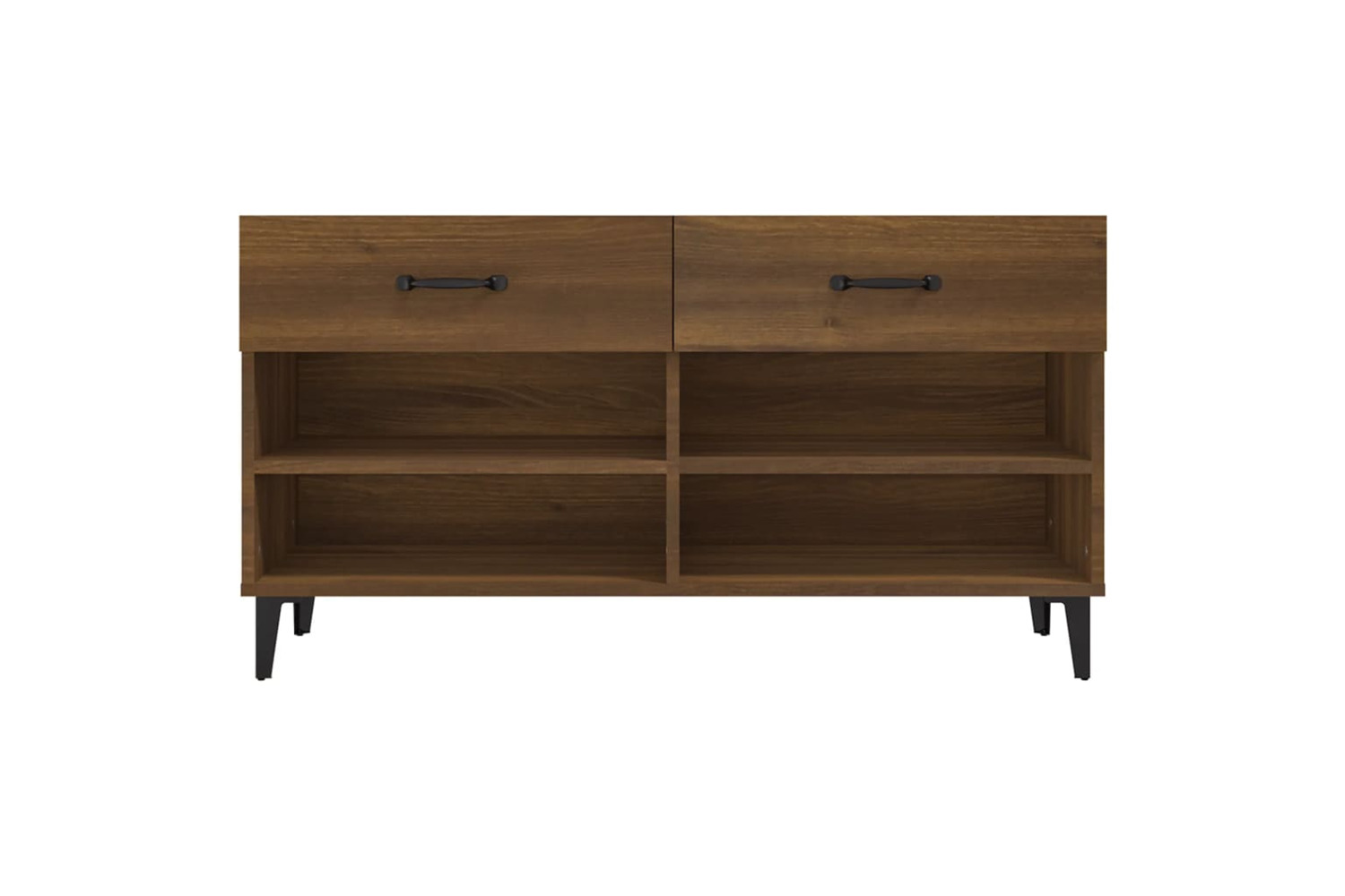 vidaXL 817572 Shoe Cabinet Brown Oak 102x35x55cm Engineered Wood