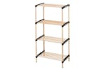 Storage Solutions 442514 Storage Solutions Shoe Rack With 4 Shelves Wood 49x28x92.5 Cm