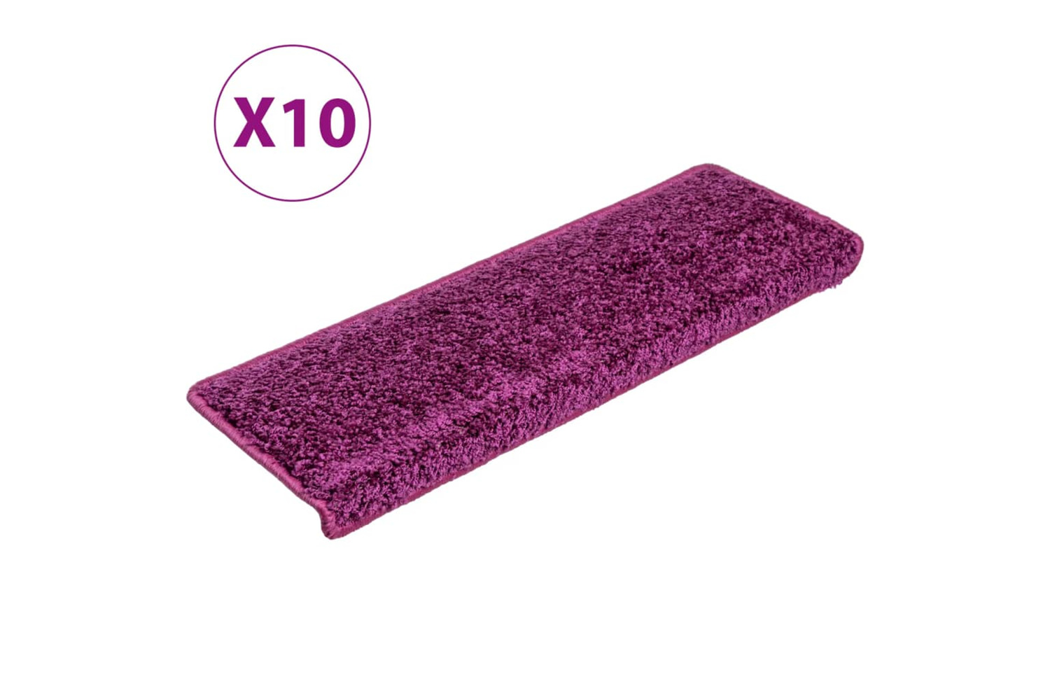 vidaXL 149825 Stair Mats 10 Pcs 65x21x4cm Violet