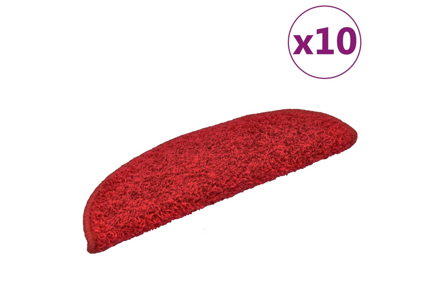 vidaXL 149797 Stair Mats 10 Pcs 56x17x3cm Red