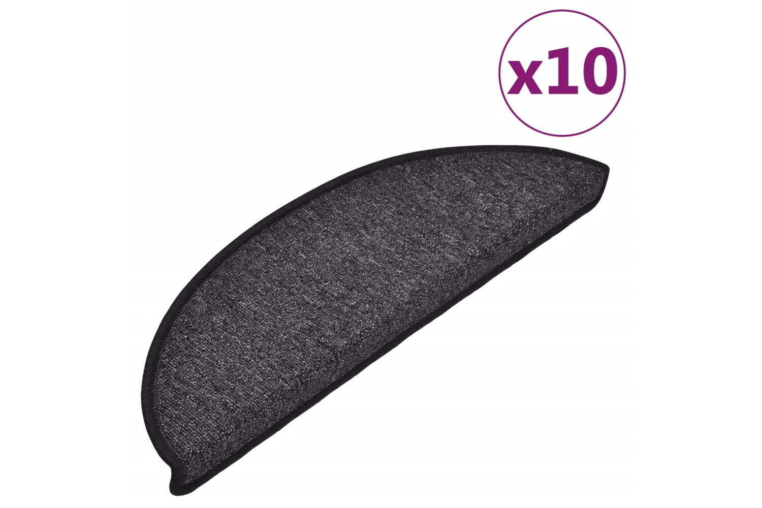 vidaXL Stair Mats 10 Pcs 56x17x3cm Anthracite