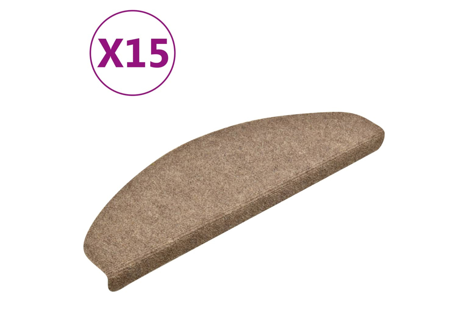 vidaXL 322355 Self-adhesive Stair Mats 15 Pcs Cream 65x21x4cm Needle Punch