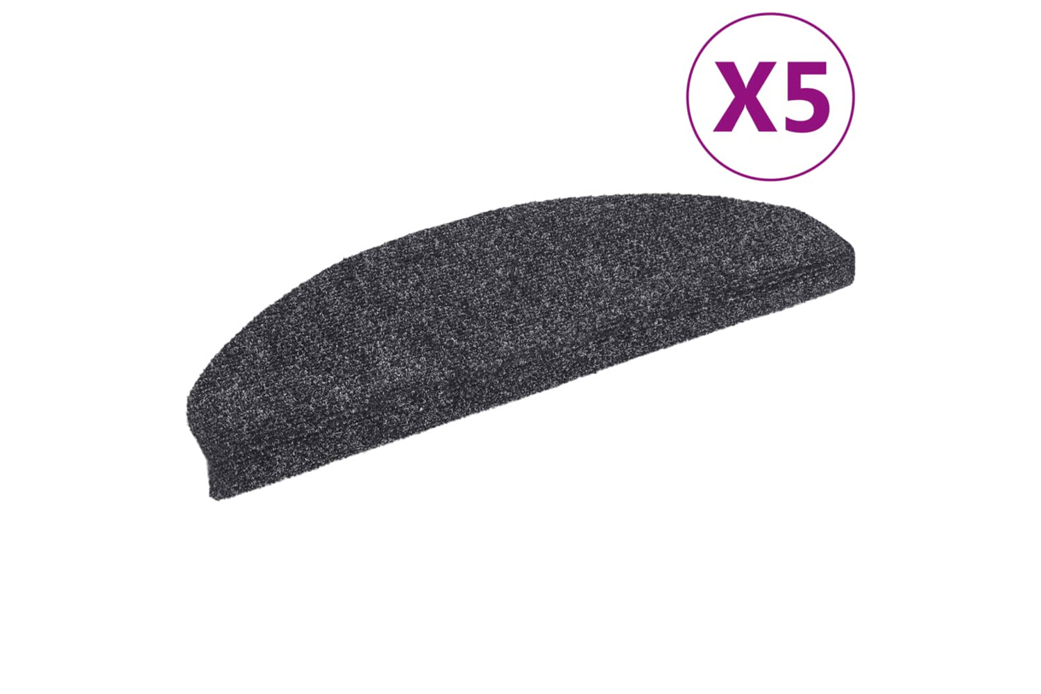 vidaXL 149700 Self-adhesive Stair Mats 5 Pcs Dark Grey 65x21x4cm Needle Punch