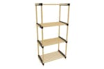 Storage Solutions 442514 Storage Solutions Shoe Rack With 4 Shelves Wood 49x28x92.5 Cm