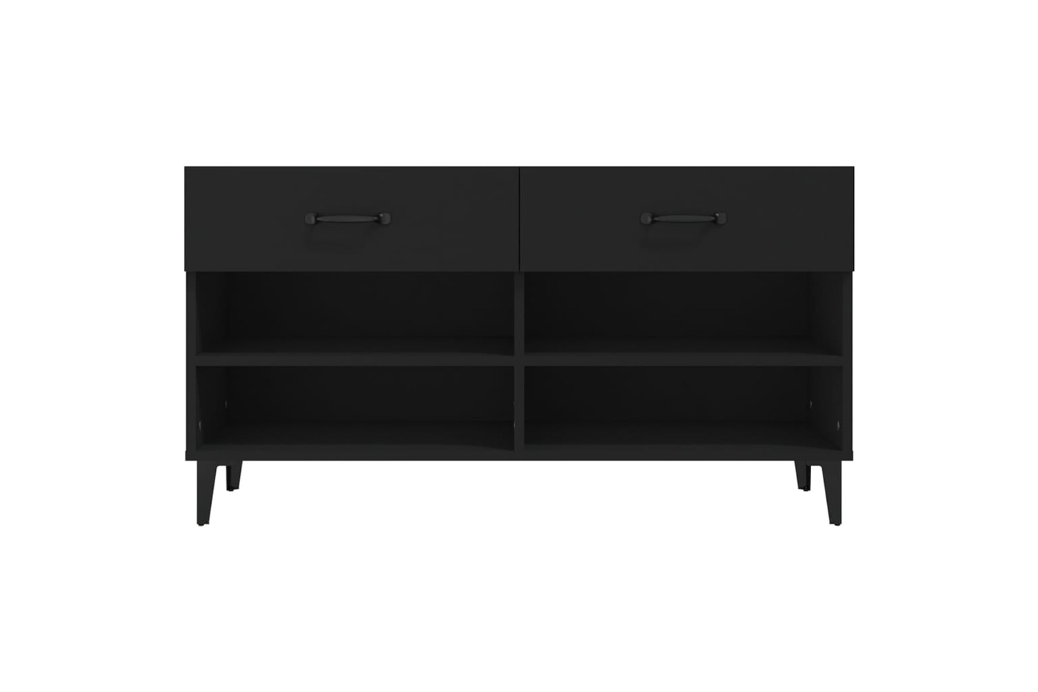 vidaXL 812826 Shoe Cabinet Black 102x35x55cm Engineered Wood