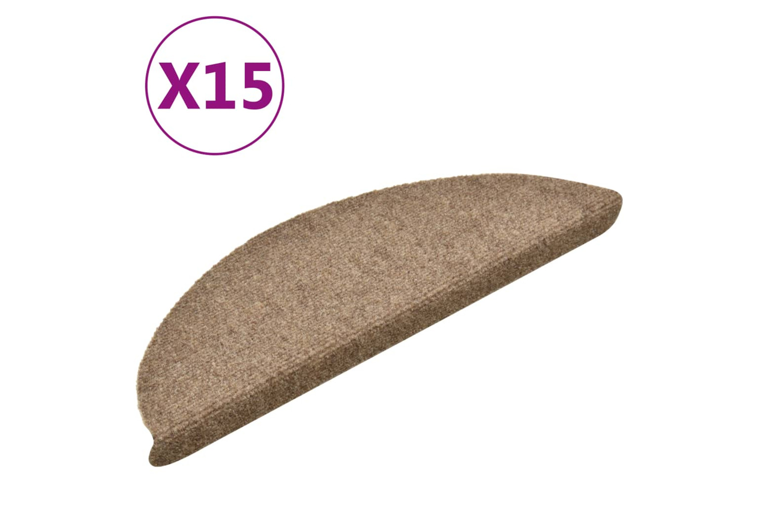 vidaXL 322354 Self-adhesive Stair Mats 15 Pcs Cream 56x17x3cm Needle Punch