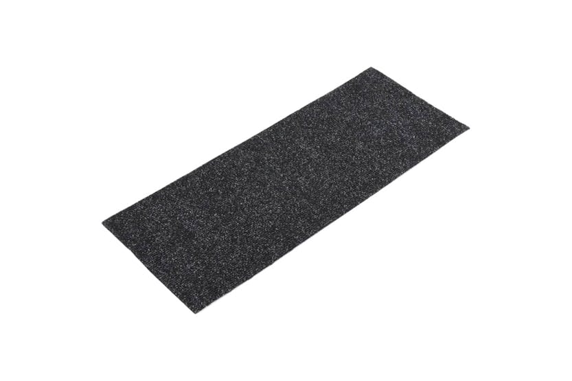 Vidaxl 326914 Self-adhesive Stair Mats Rectangular 15 Pcs 60x25 Cm Black