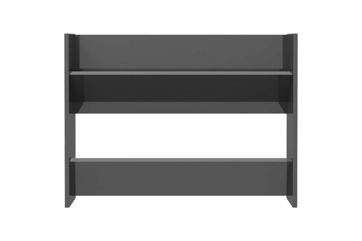 vidaXL 806757 Wall Shoe Cabinet High Gloss Grey 80x18x60cm Engineered Wood