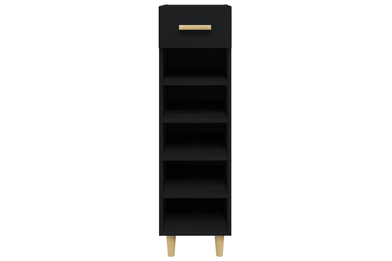 vidaXL 812799 Shoe Cabinet Black 30x35x105cm Engineered Wood