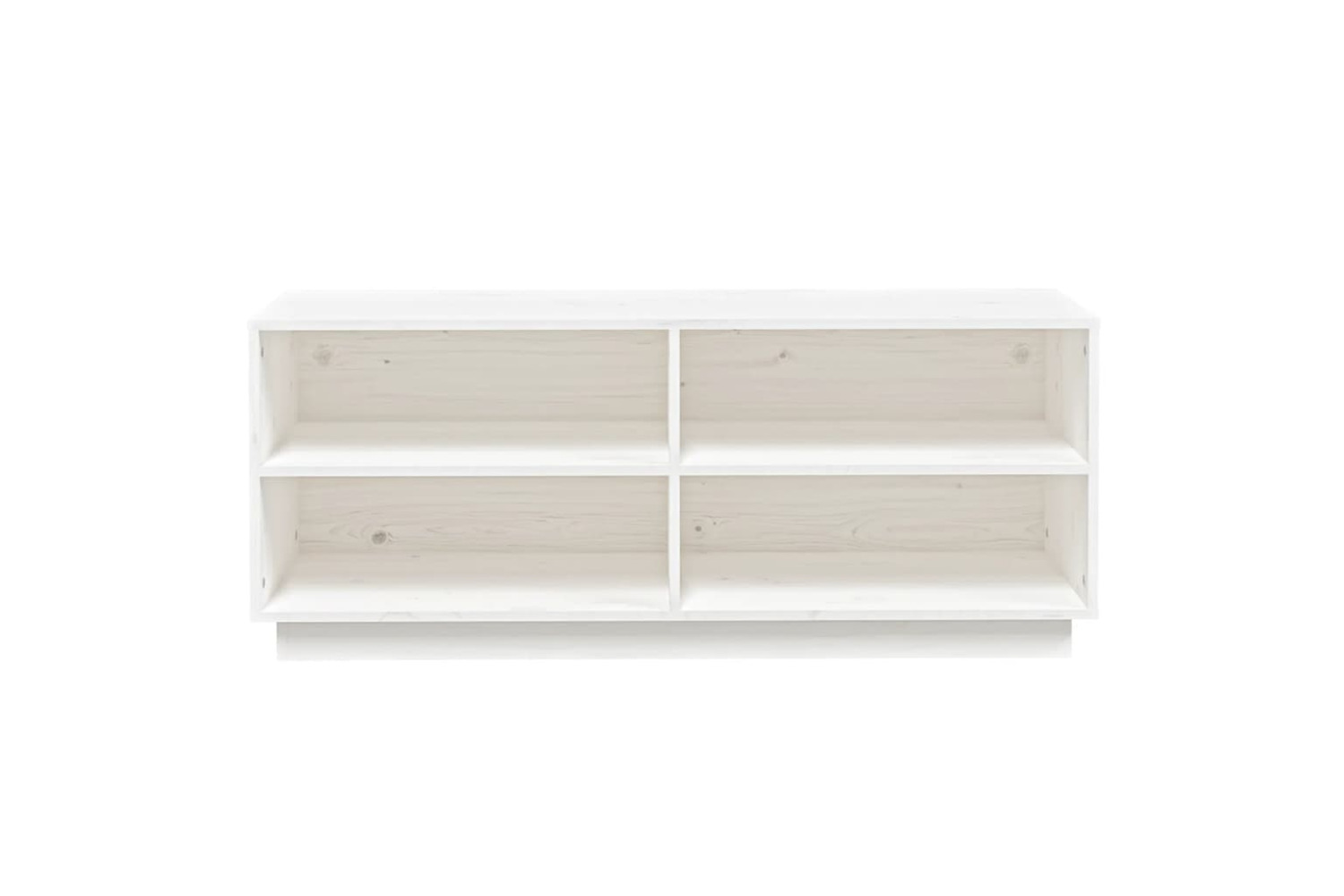 vidaXL 813541 Shoe Cabinet White 110x34x45cm Solid Wood Pine