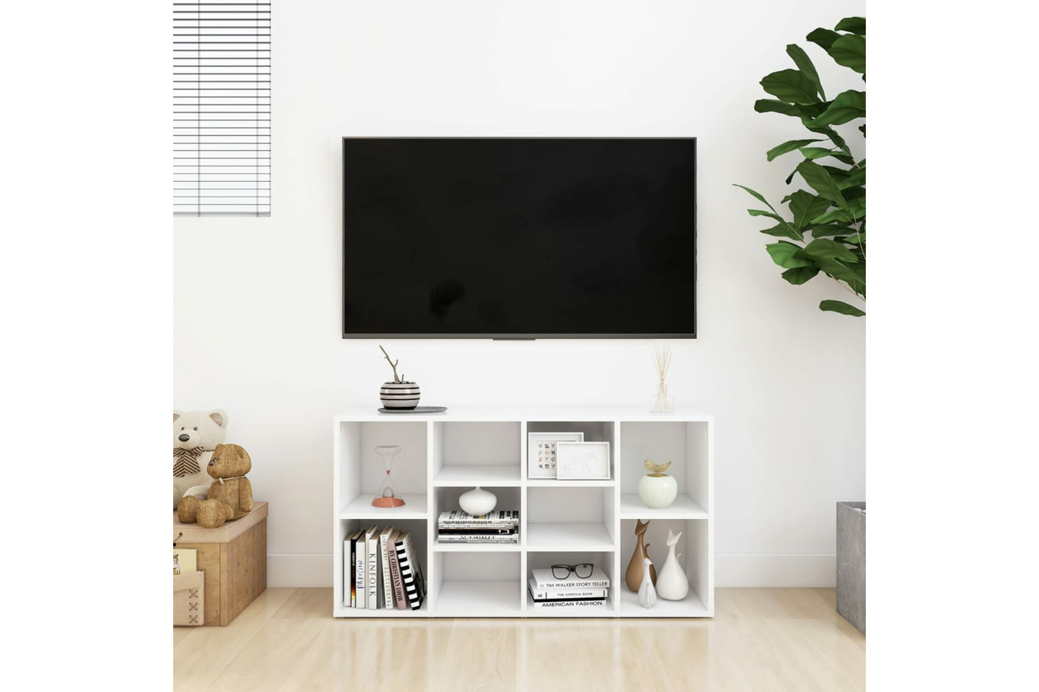 vidaXL 803290 Shoe Bench White 103x30x54.5cm Engineered Wood