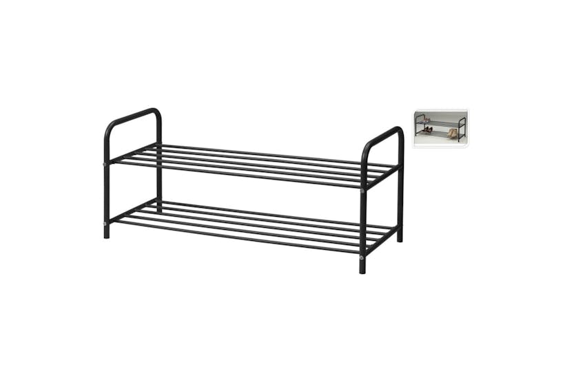 Storage Solutions 442522 Storage Solutions Shoe Rack With 2 Levels 91x35x38.5 Cm
