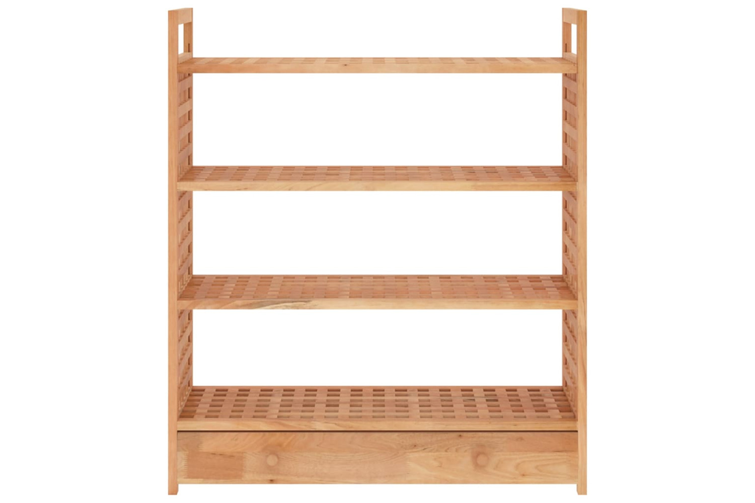 vidaXL 350359 Shoe Rack With Drawer 70x27x81cm Solid Wood Walnut