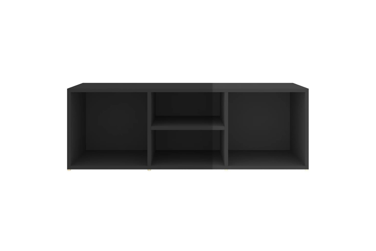 vidaXL 804470 Shoe Storage Bench High Gloss Black 105x35x35cm Engineered Wood