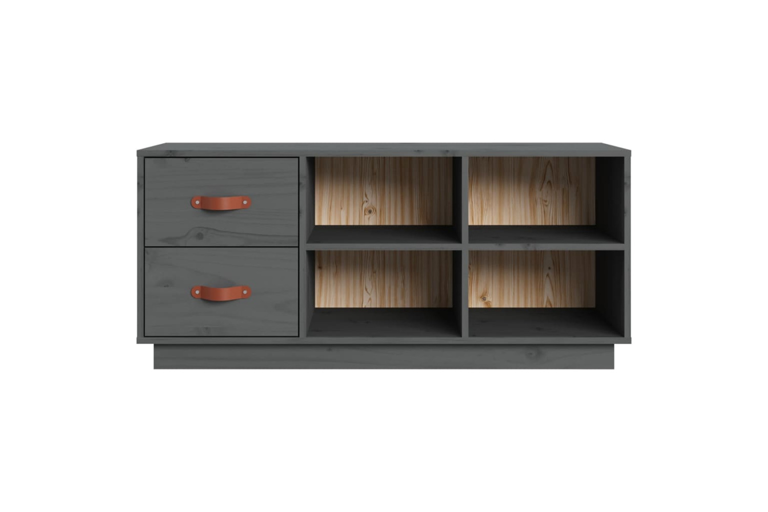 vidaXL 820179 Shoe Bench Grey 100x34x45cm Solid Wood Pine