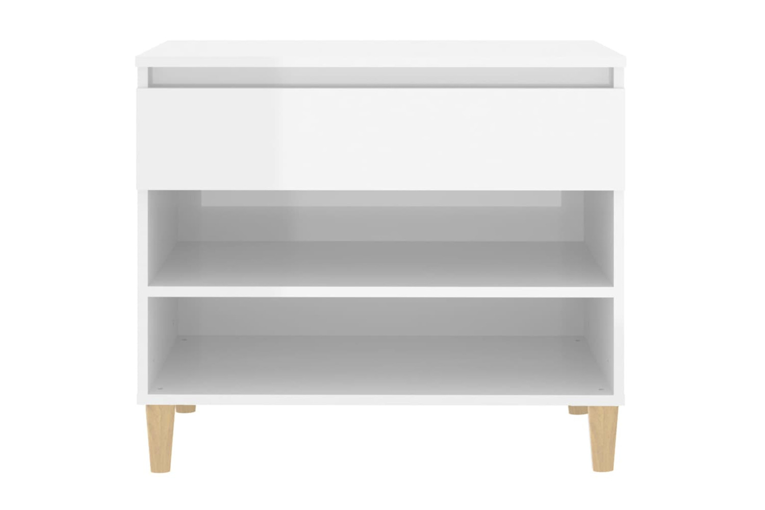 vidaXL 819758 Shoe Cabinet High Gloss White 70x36x60cm Engineered Wood