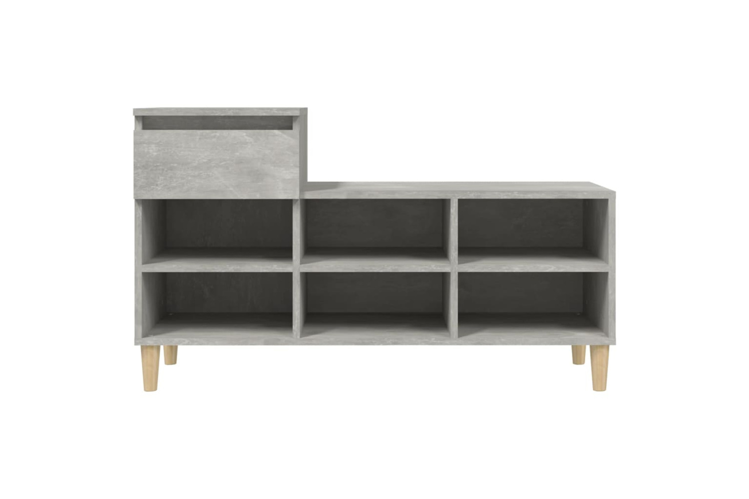vidaXL 821208 Shoe Cabinet Concrete Grey 102x36x60cm Engineered Wood