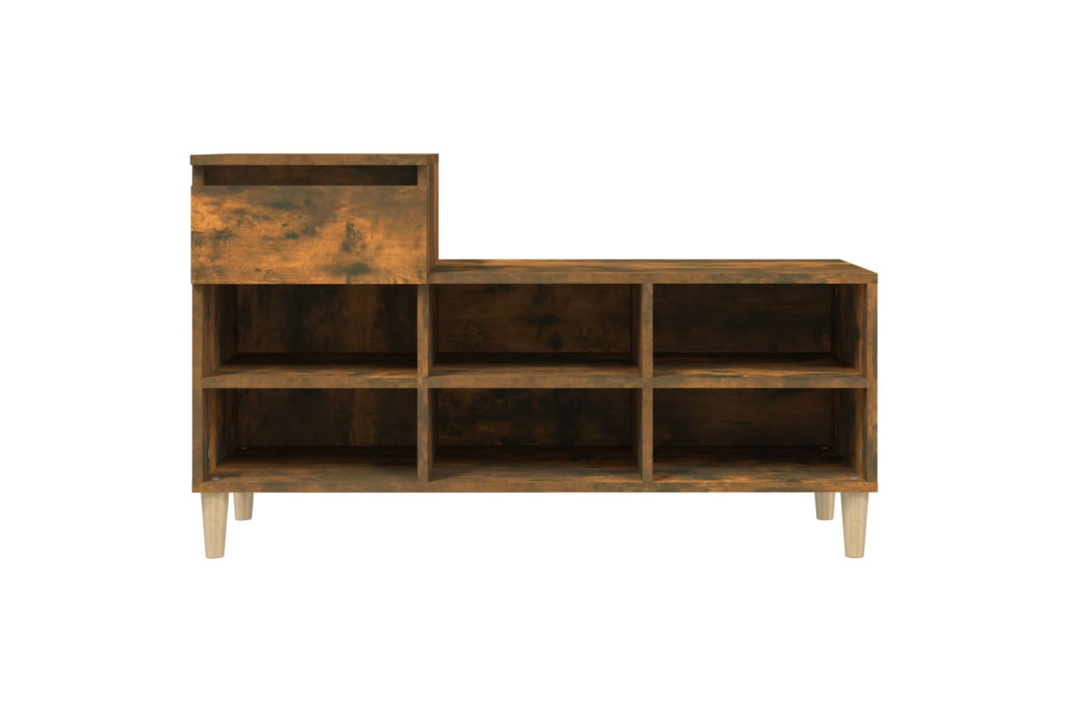 vidaXL 821209 Shoe Cabinet Smoked Oak 102x36x60cm Engineered Wood