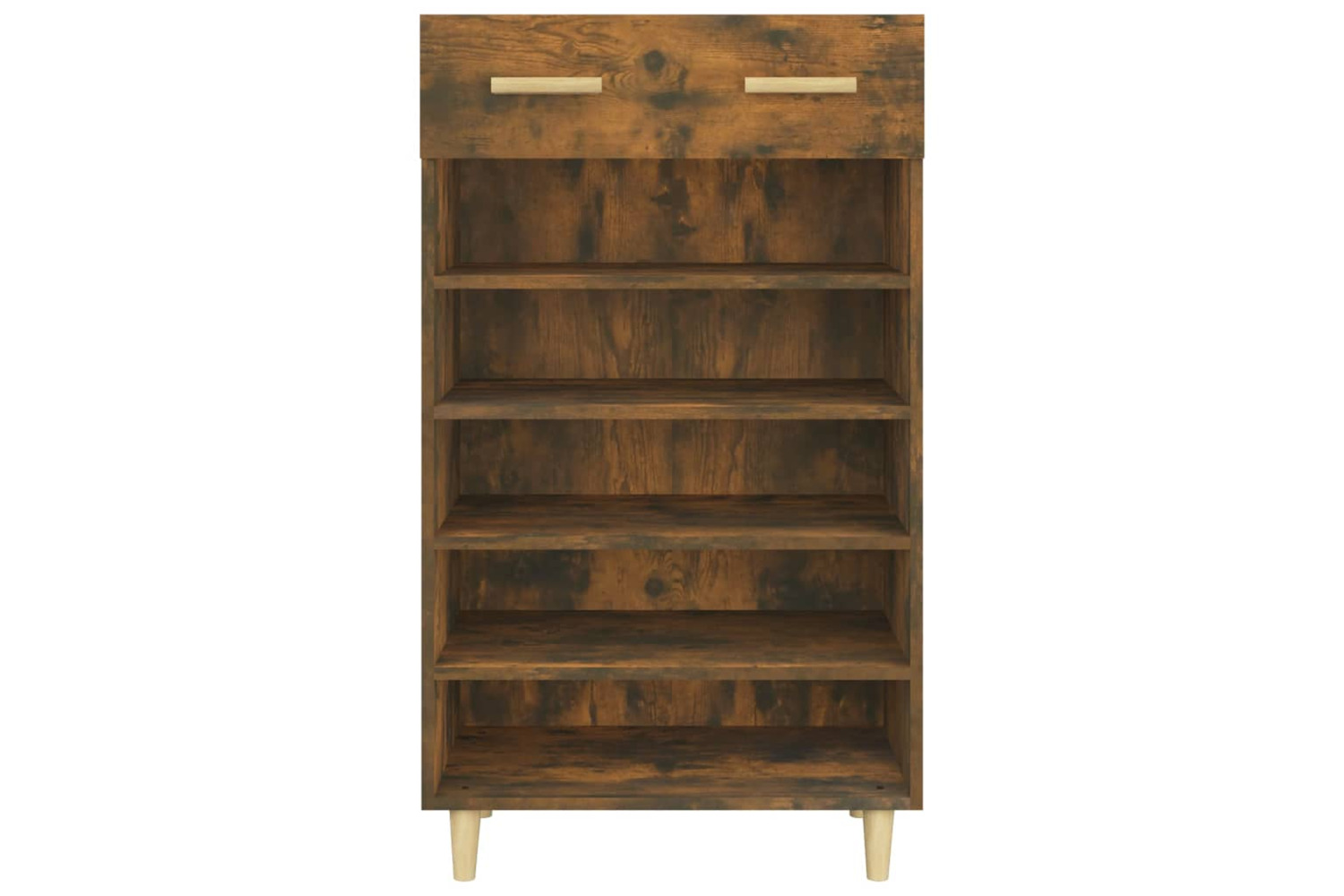 vidaXL 817555 Shoe Cabinet Smoked Oak 60x35x105cm Engineered Wood