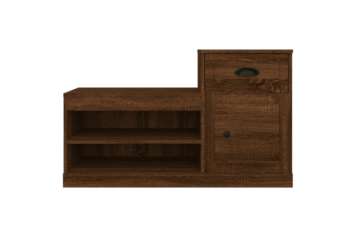 vidaXL 816423 Shoe Cabinet Brown Oak 100x42x60cm Engineered Wood
