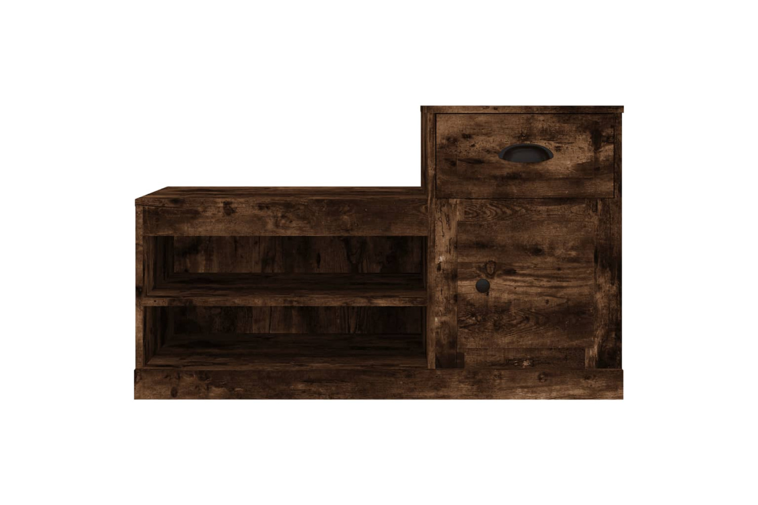 vidaXL 816421 Shoe Cabinet Smoked Oak 100x42x60cm Engineered Wood