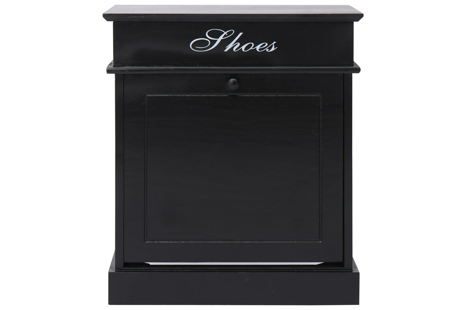 vidaXL 284086 Shoe Cabinet Black 50x28x58cm Paulownia Wood