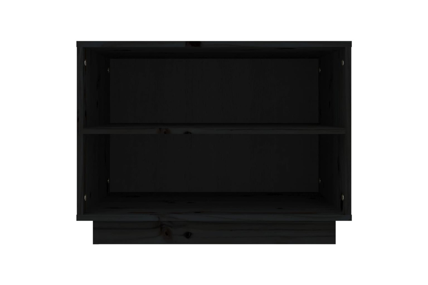 vidaXL 813549 Shoe Cabinet Black 60x34x45cm Solid Wood Pine
