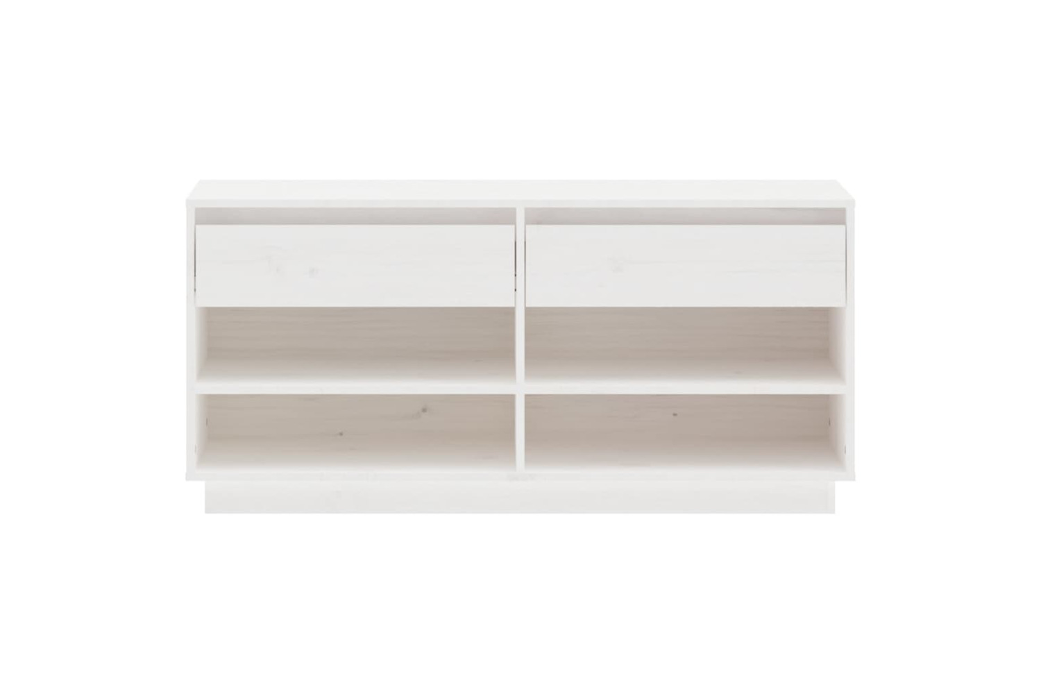 vidaXL 814445 Shoe Cabinet White 110x34x52cm Solid Wood Pine