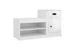 Vidaxl 816418 Shoe Cabinet High Gloss White 100x42x60 Cm Engineered Wood