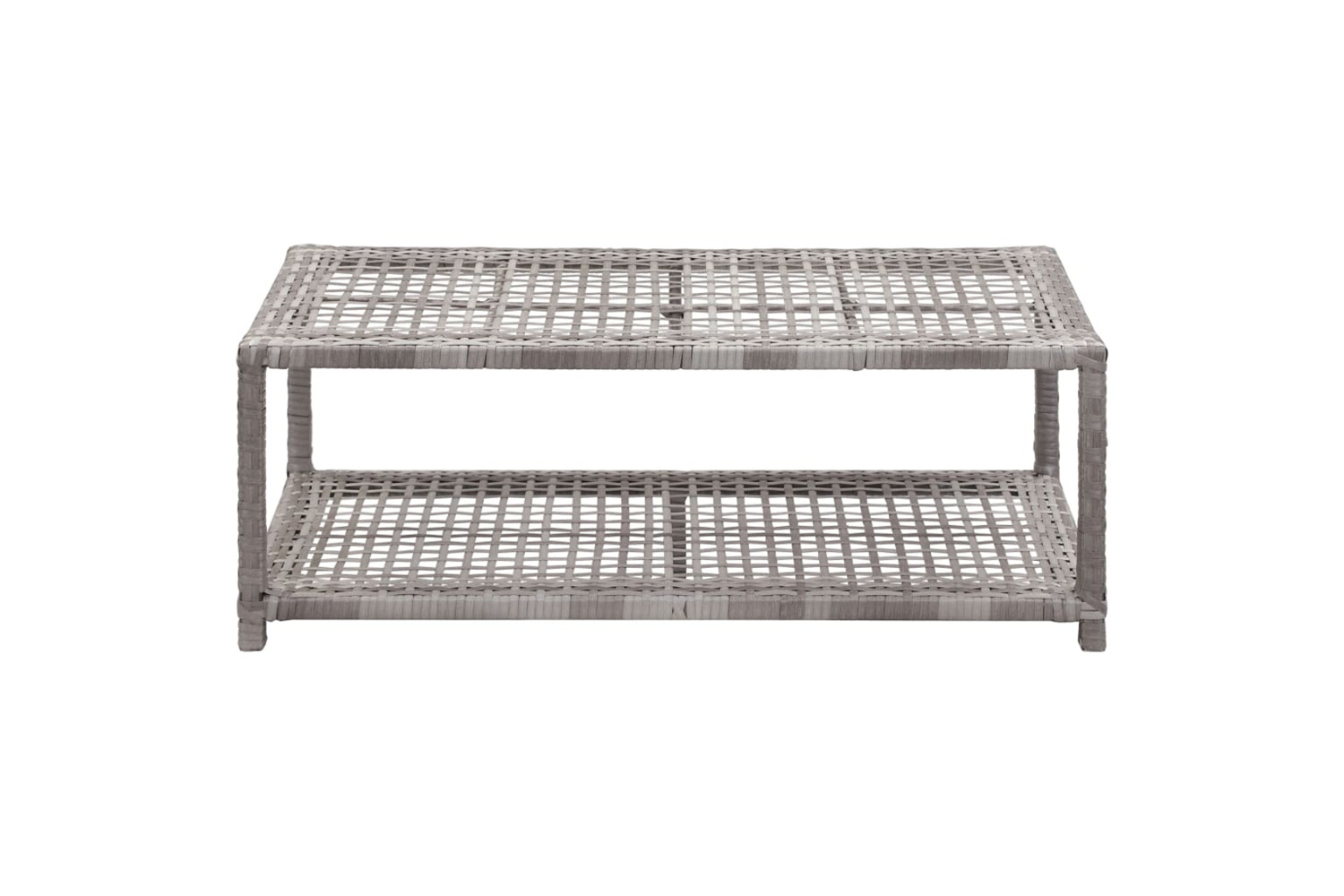 vidaXL 46979 Shoe Bench Grey 80x40x30cm Poly Rattan
