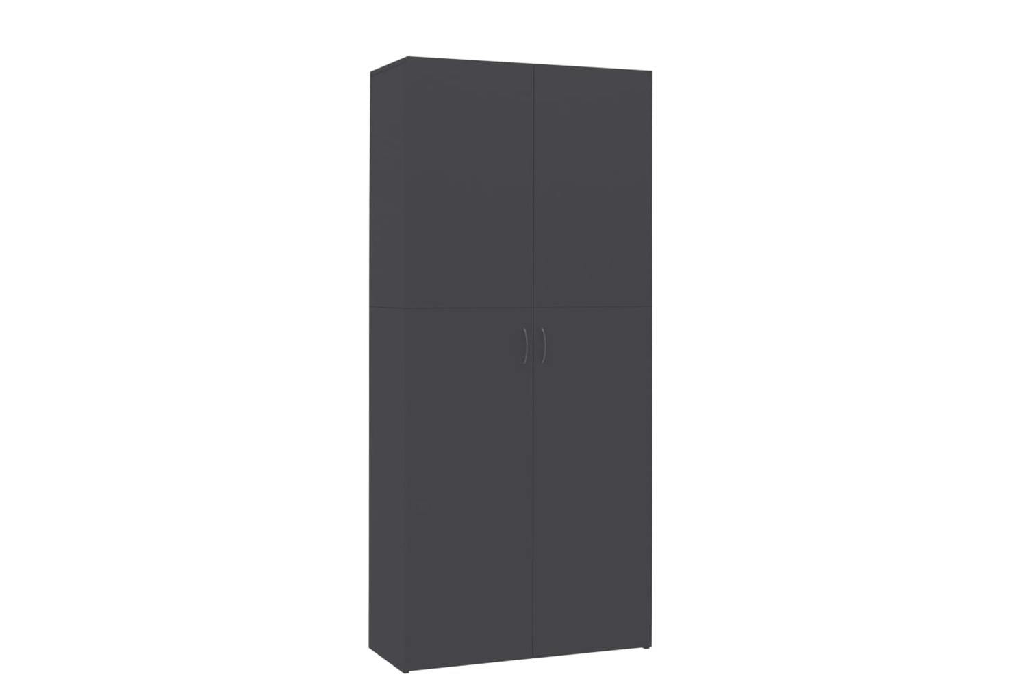 Vidaxl 800290 Shoe Cabinet Grey 80x35.5x180 Cm Engineered Wood