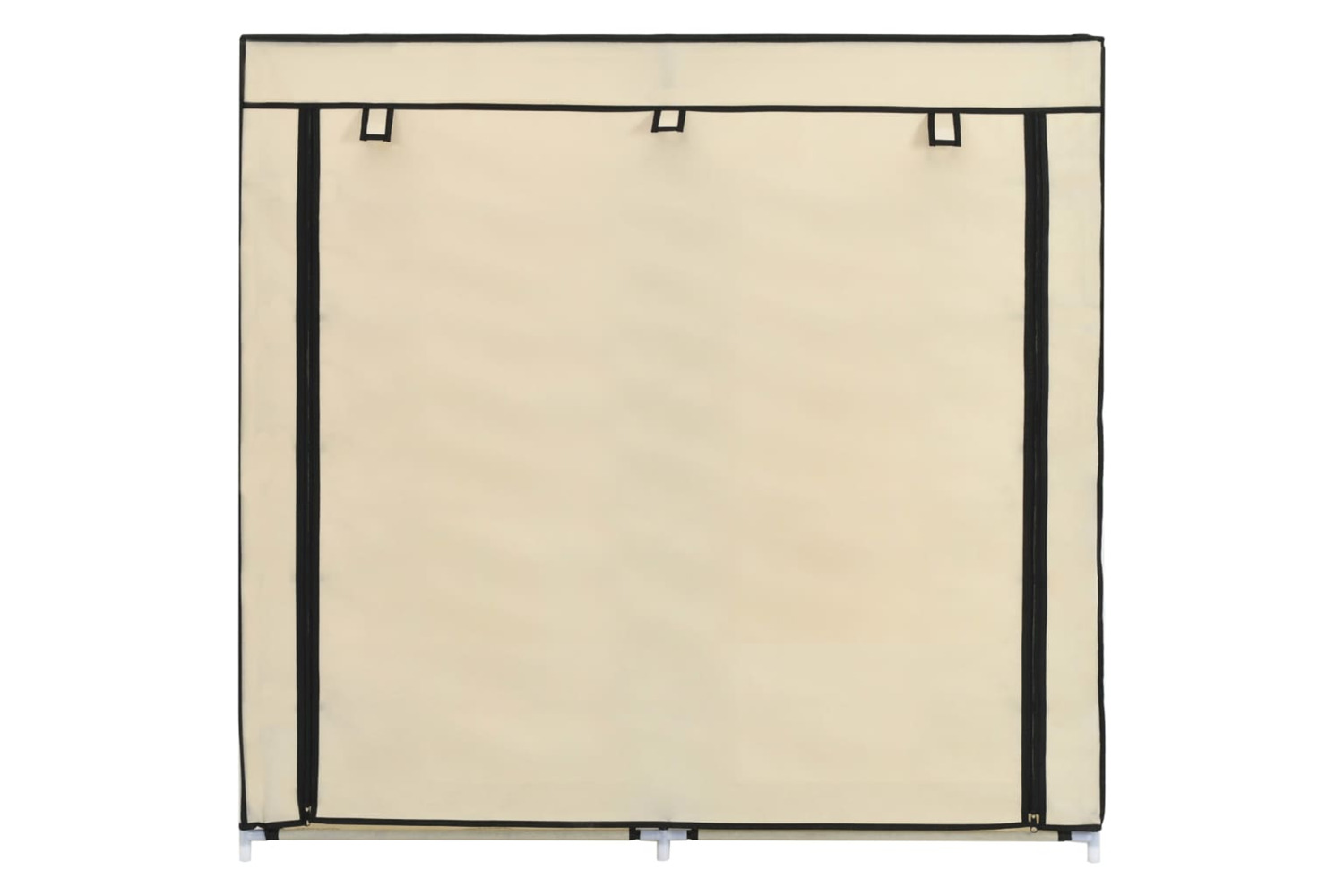 vidaXL 282433 Shoe Cabinet With Cover Cream 115x28x110cm Fabric